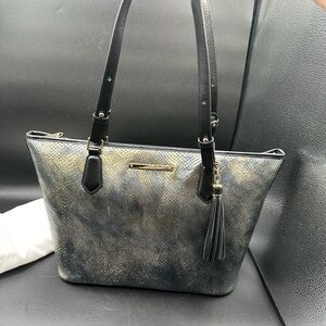 Brahmin Medium Asher Metallic Snake Skin Shoulder Bag